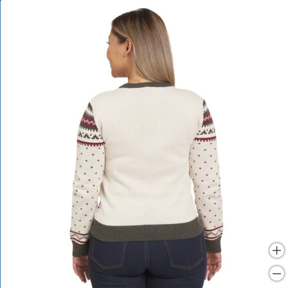 NWT Lands' End Ladies' Holiday Sweater XL - Picture 2 of 8
